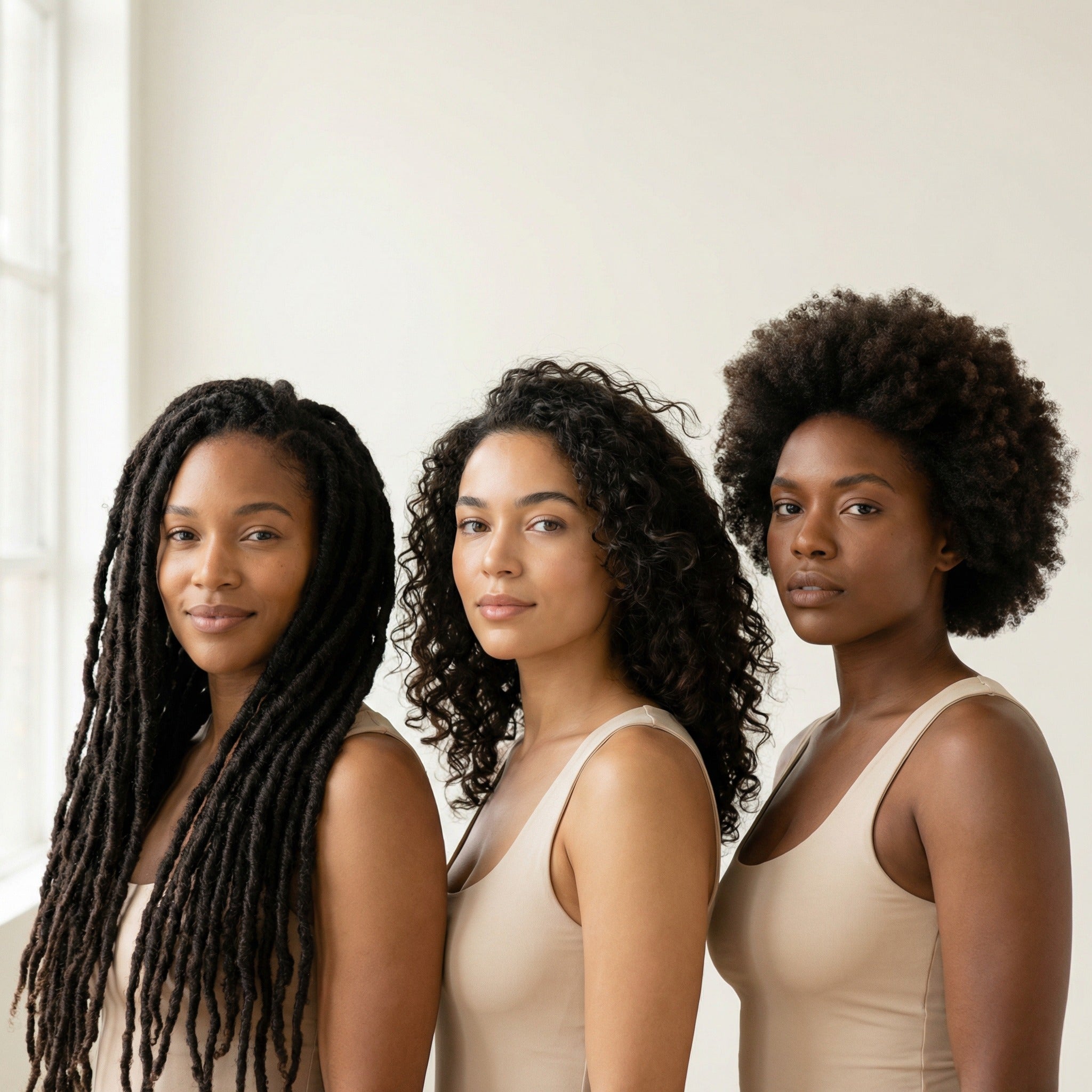 Femmes aux cheveux naturels : locks, boucles et afro volumineux