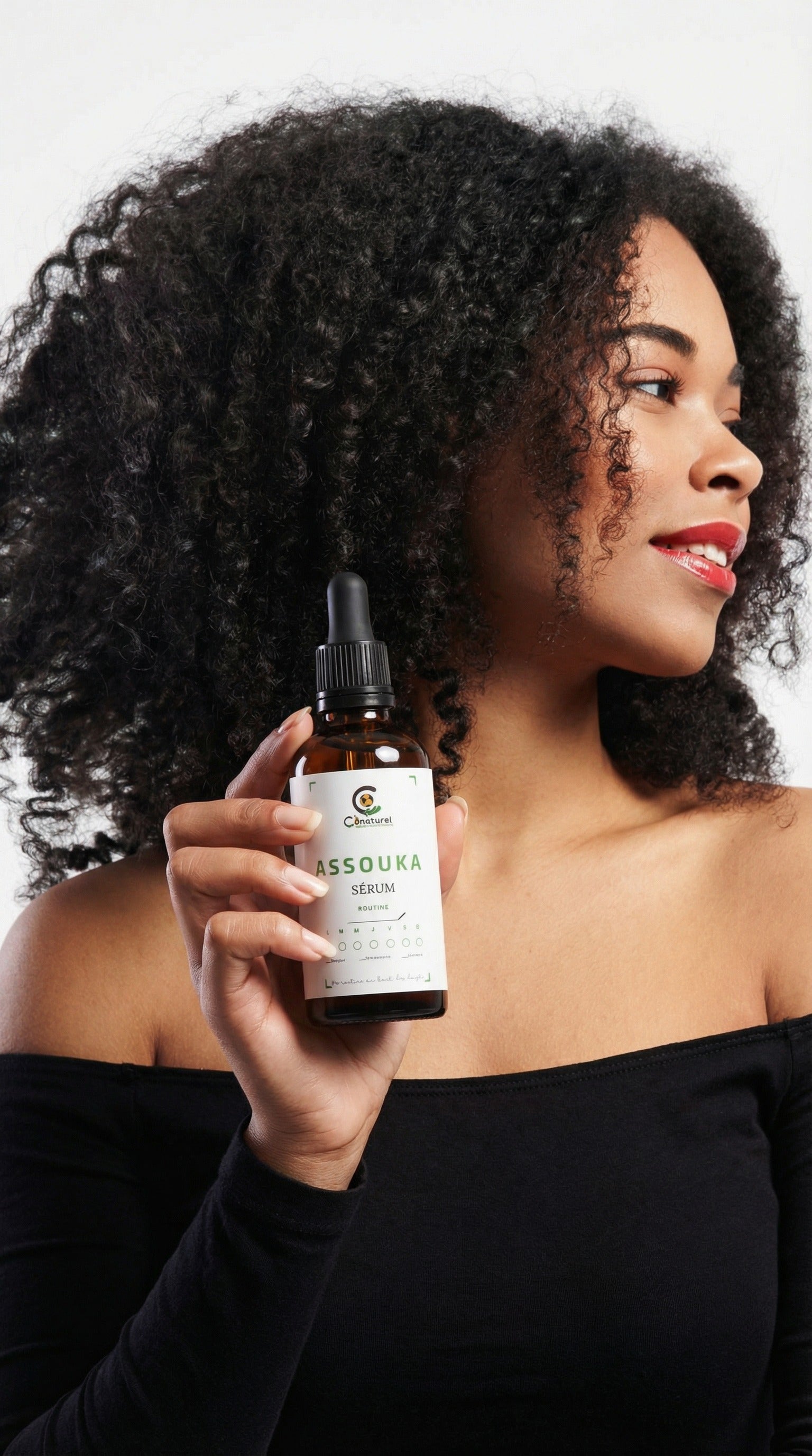 Sérum Assouka Conaturel pour locks cheveux afro et bouclés naturels – soin nourrissant et hydratant