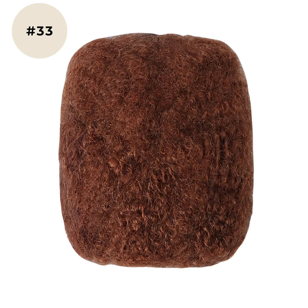 afro kinky couleur 33 brun cuivré auburn en cheveux 100% humains