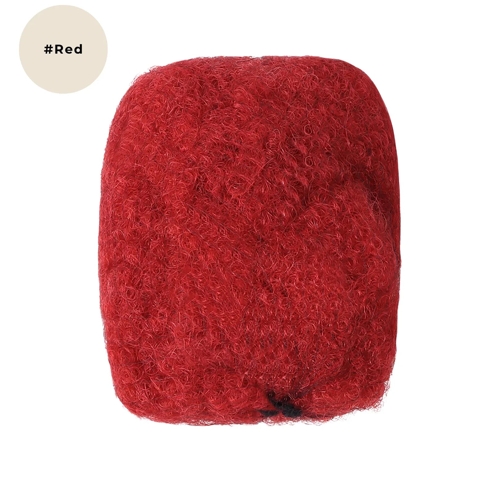 afro kinky couleur rouge intense en cheveux 100% humains