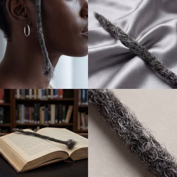 extensions locks salt and pepper sel poivre gris noir cheveux naturels CONATUREL