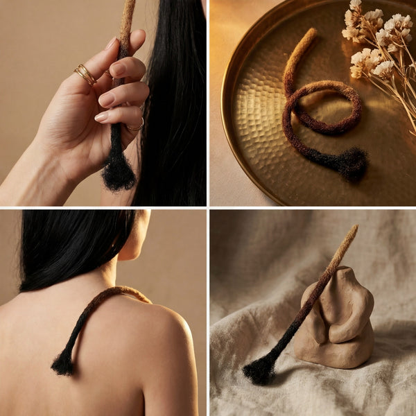 extensions locks t1b 27 cheveux naturels base brun naturel reflets blond miel lumineux CONATUREL