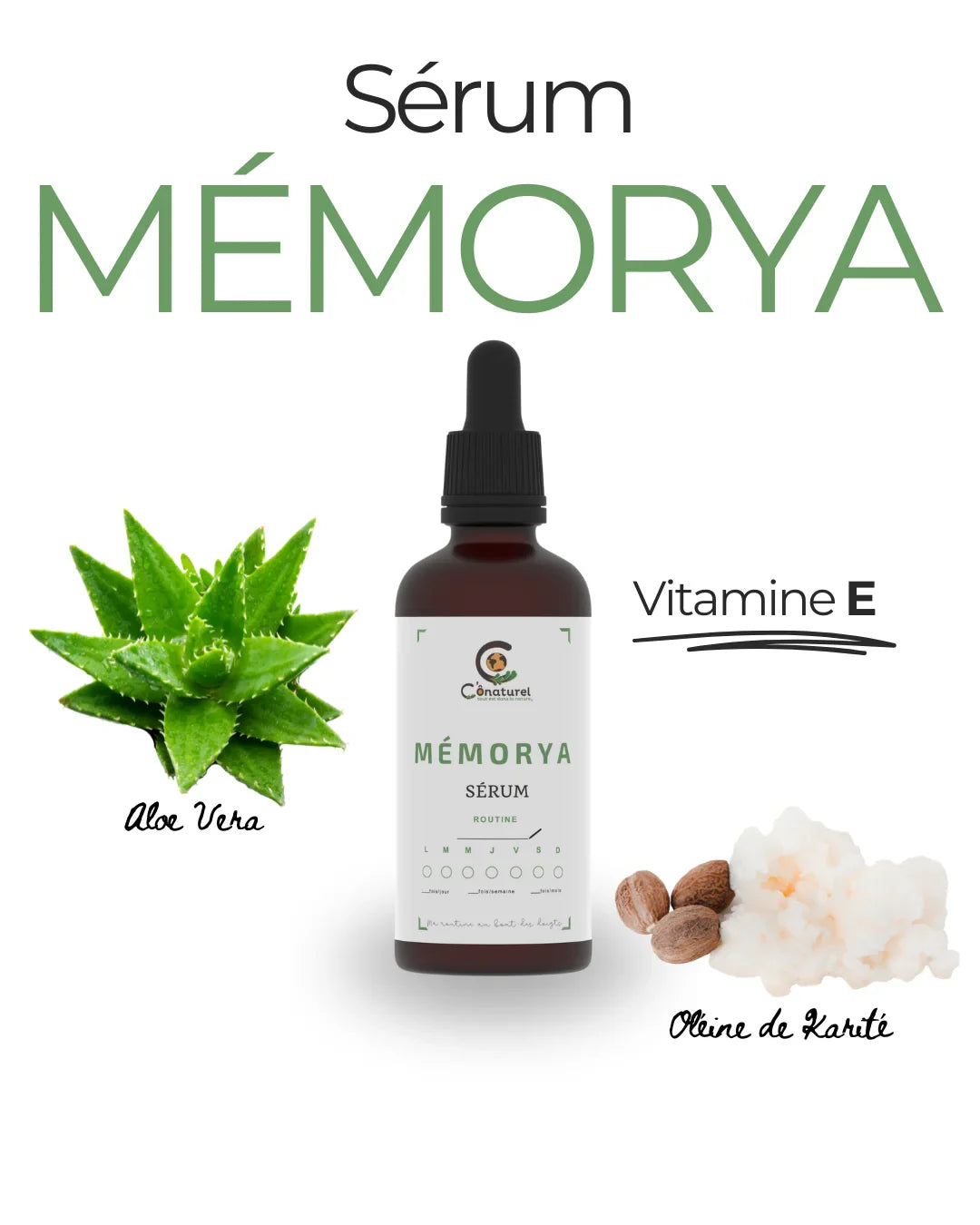 Sérum MÉMORYA Conaturel à l’aloe vera et oléine de karité pour locks, cheveux afro secs et bouclés